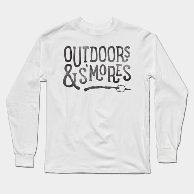 Outdoors and S'mores Long Sleeve T-Shirt by cabinsupply